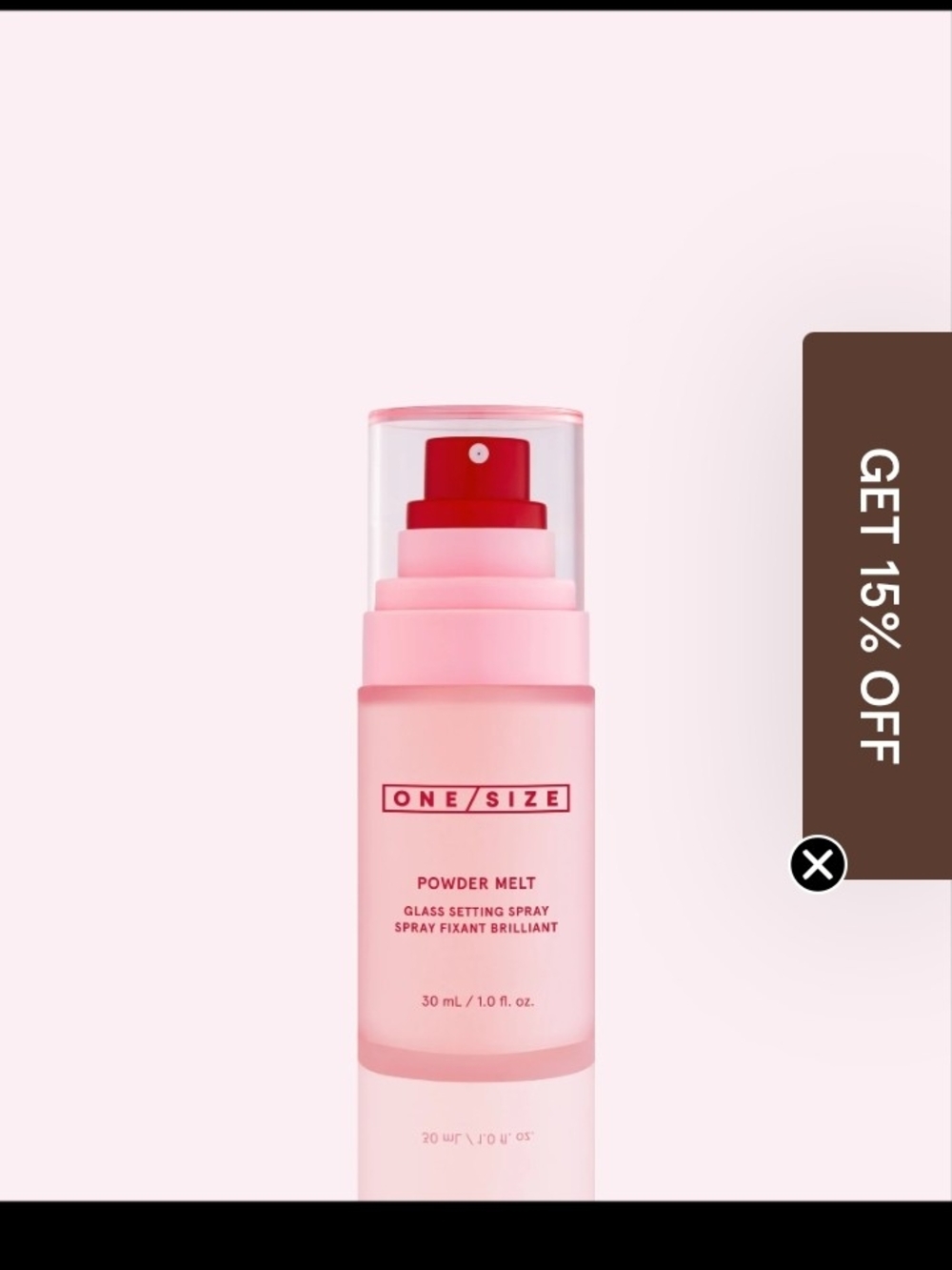 ONE/SIZE Powder Melt Glass Setting Spray